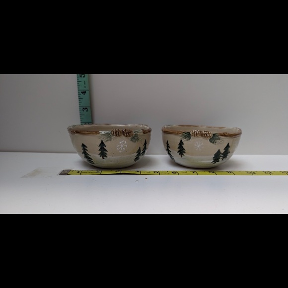 St. Nicholas Square small salad/dessert bowls (2) ceramic - Picture 3 of 4